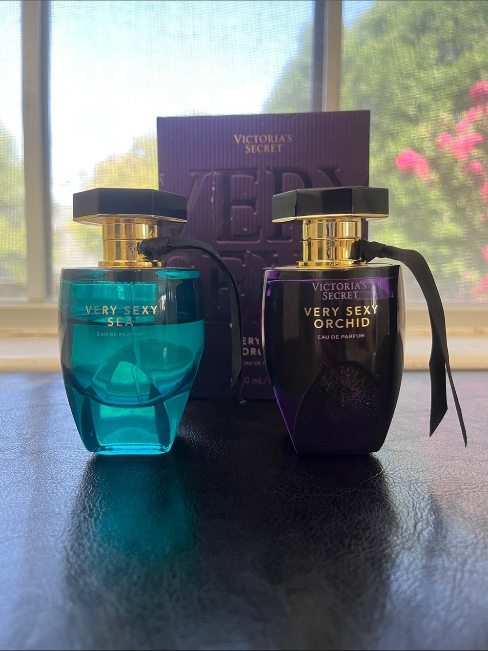 Victoria's Secret Very Sexy Sea & Very Sexy Orchid Duo - Teal & Purple Bottles
